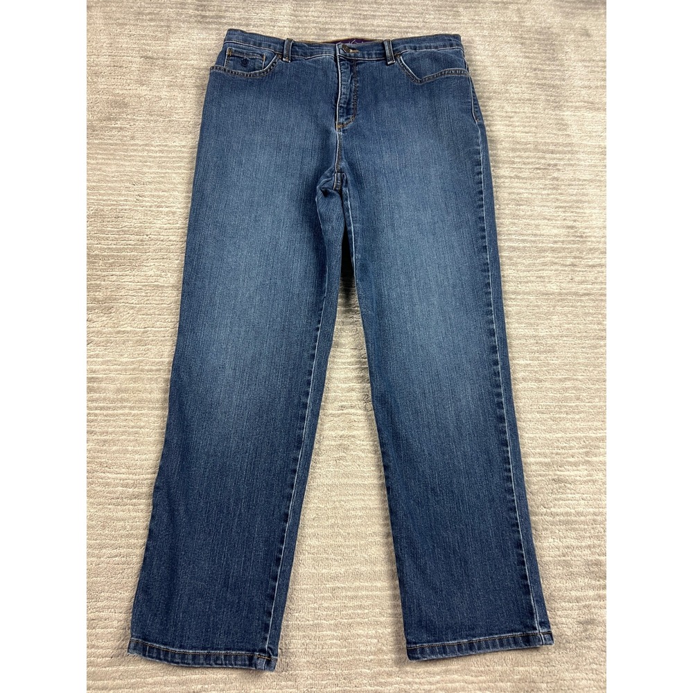 Gloria Vanderbilt Jeans Womens 34 Blue Amanda Straight High Rise Medium Wash‎